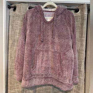 Pink Oversized Fleece Sweatshirt